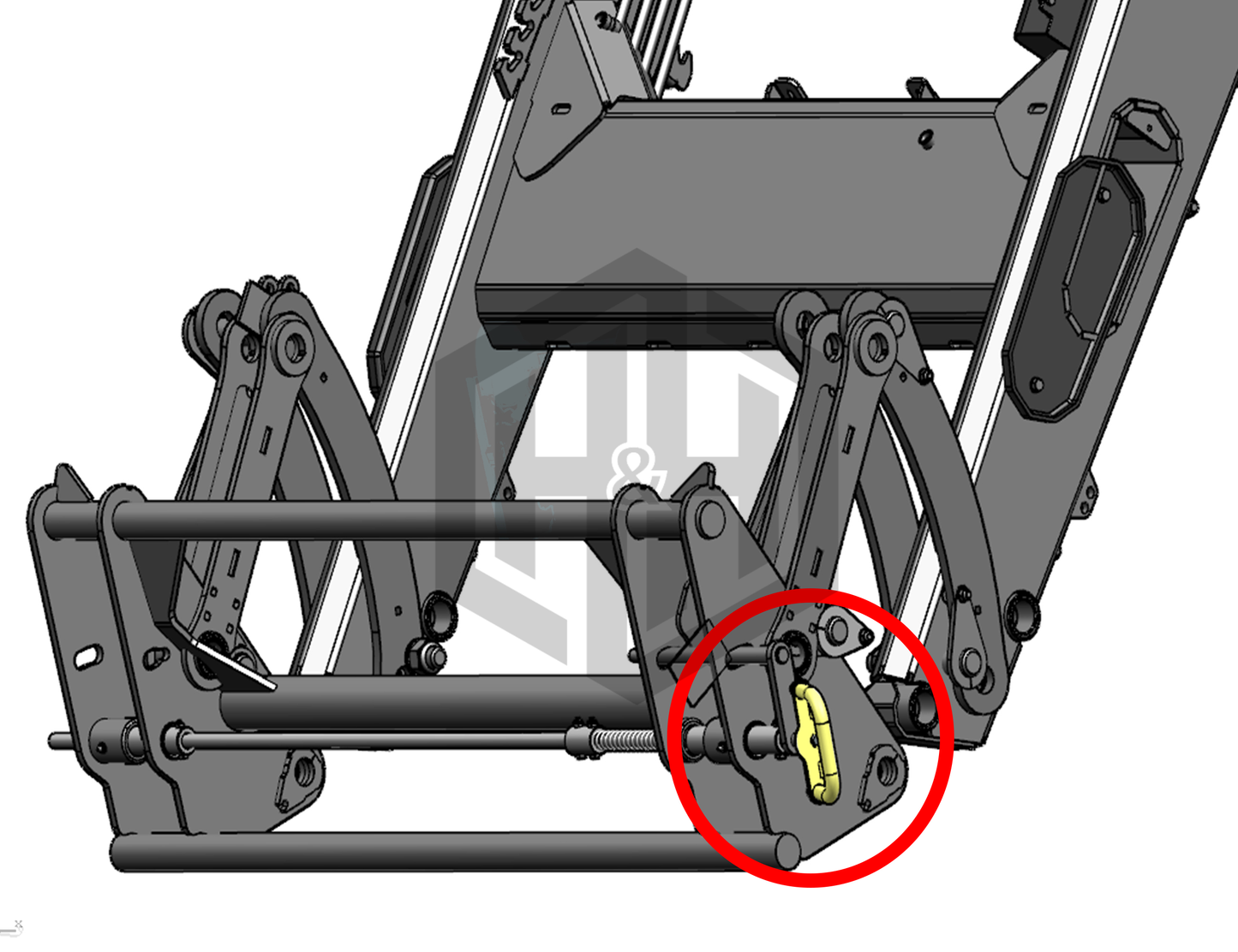 PUXADOR DO ENGATE CARREGADOR FRONTAL HEXLINE BANDEIRANTE